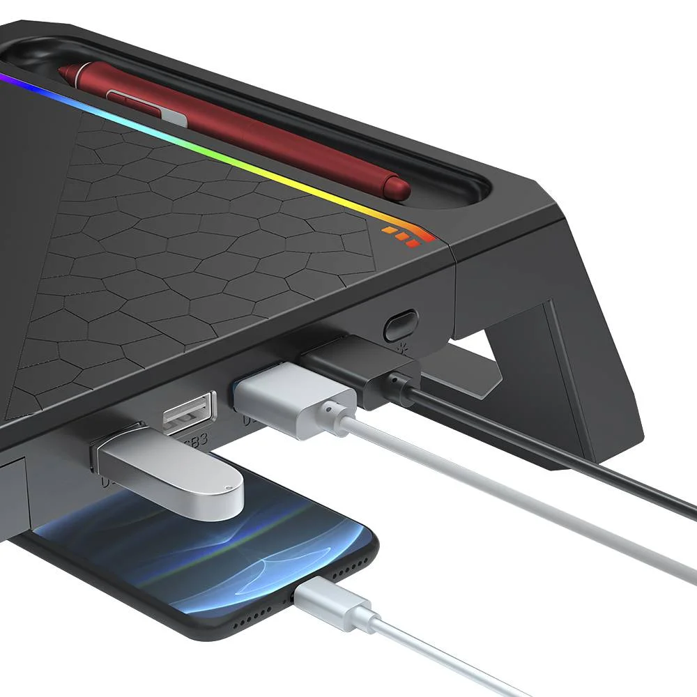 Imagem 4 de 5 do produto Suporte Para Monitor C3tech Bm-L100bk, RGB, Preto