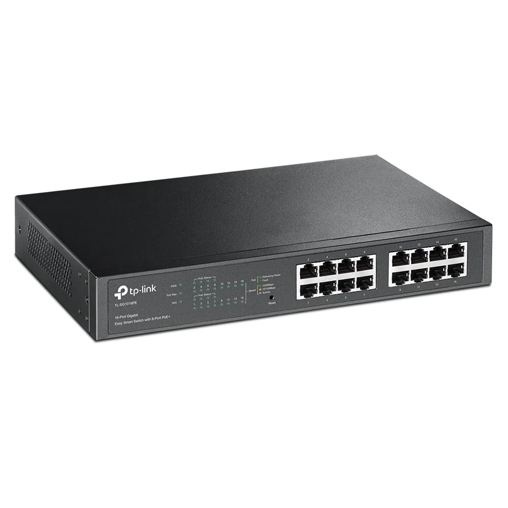 Imagem 3 de 4 do produto Switch Tp-Link 16 Portas, 10/100/1000, Montável Em Rack - TL-SG1016PE