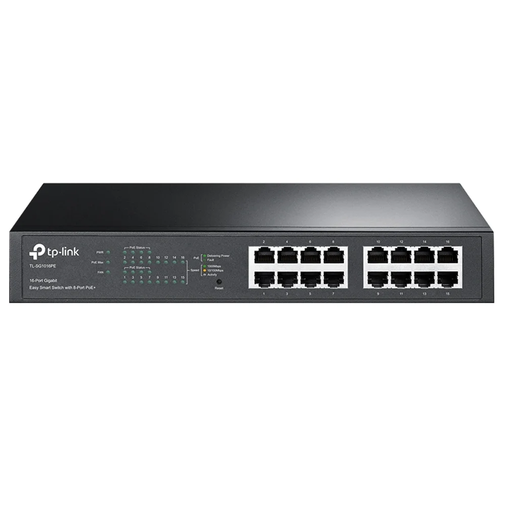 Imagem 4 de 4 do produto Switch Tp-Link 16 Portas, 10/100/1000, Montável Em Rack - TL-SG1016PE