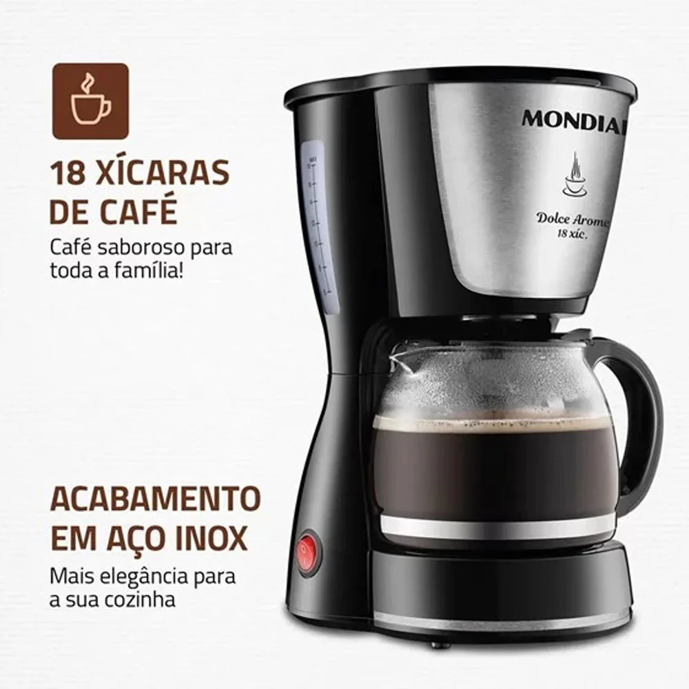 Imagem 5 de 5 do produto Cafeteira Dolce Aroma 550w C-30-18x Mondial