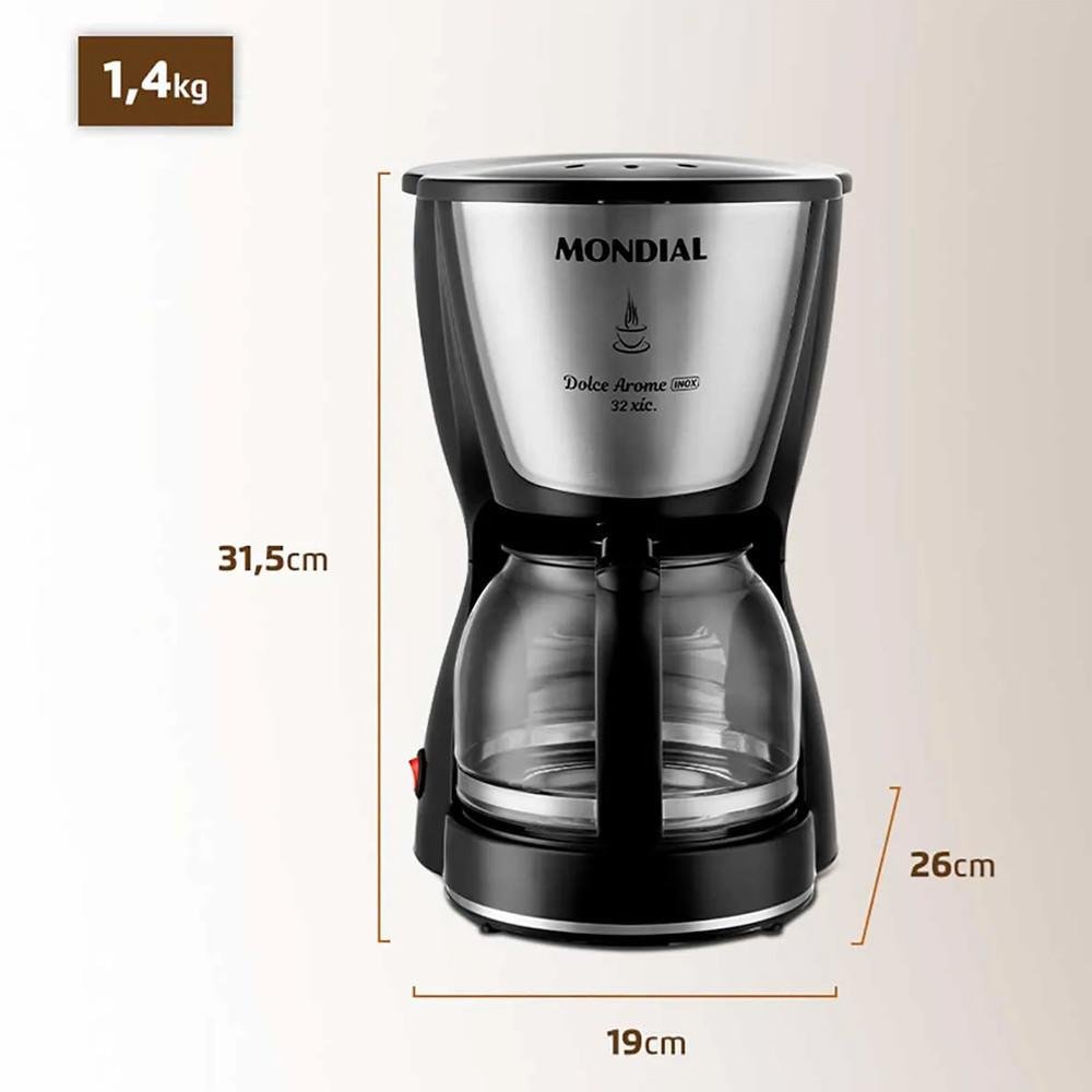 Imagem 2 de 5 do produto Cafeteira Elétrica C-32-32x Dolce Arome Mondial 800w