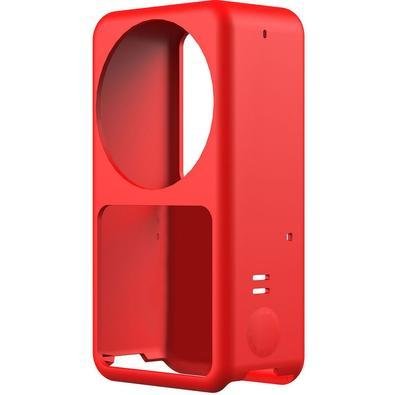 Capa De Proteção Telesin, Em Silicone Vermelho, Para Dji Action 2