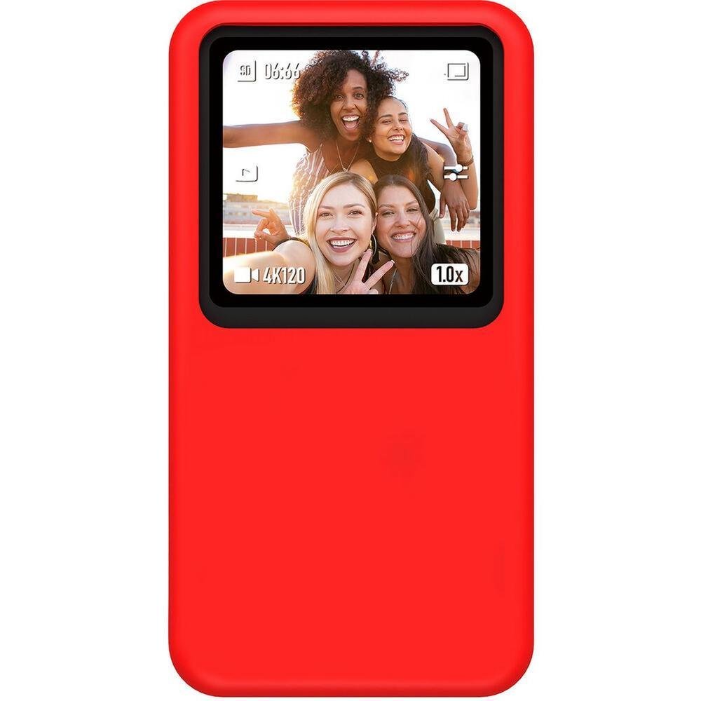 Capa De Proteção Telesin, Em Silicone Vermelho, Para Dji Action 2