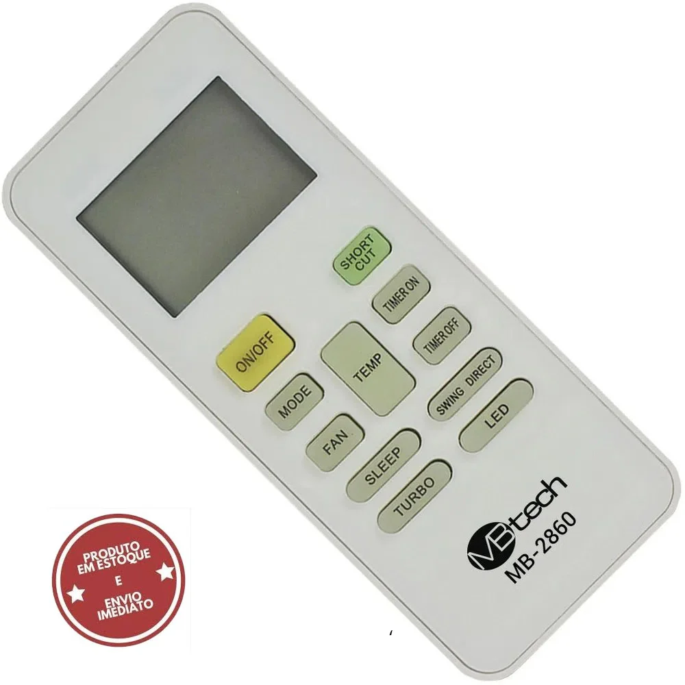 Imagem 2 de 2 do produto Controle Remoto Mbtech Para Ar Condicionado, Compatível com Springer Midea Carrier - 42fnca09s5