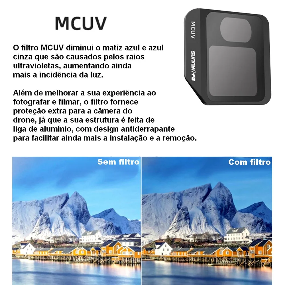 Imagem 4 de 4 do produto Filtro De Lente Mcuv, Para Drone Dji Mavic 3