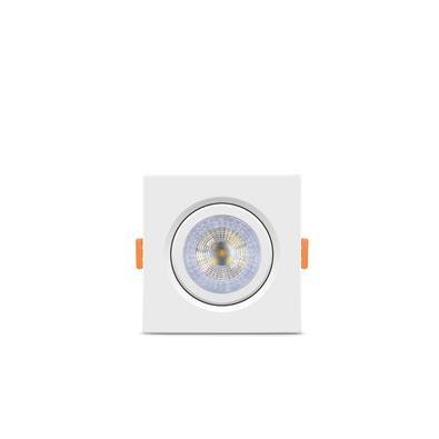 Kit 10 Spot Led Elgin Luminária Mr16 5w 3000k Direcionável Quadrado, Branco Quente, Bivolt