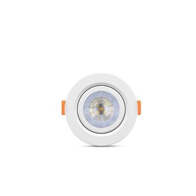 Kit 10 Spot Led Elgin Luminária Mr16 5w 3000k Direcionável Redondo, Branco Quente, Bivolt