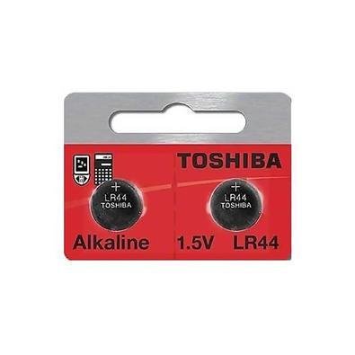 Pilha Alcalina LR44, Toshiba, 1.5v, Cartela Com 2 Unidades
