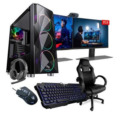 PC Gamer Completo 2 Monitores 21 Cadeira KaBuM