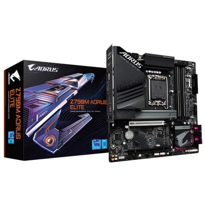 Placa Mãe Gigabyte Z790m Aorus Elite, Intel 13a E 12a Geração, DDR5, LGA1700, USB Type-C, Pci-e 5.0