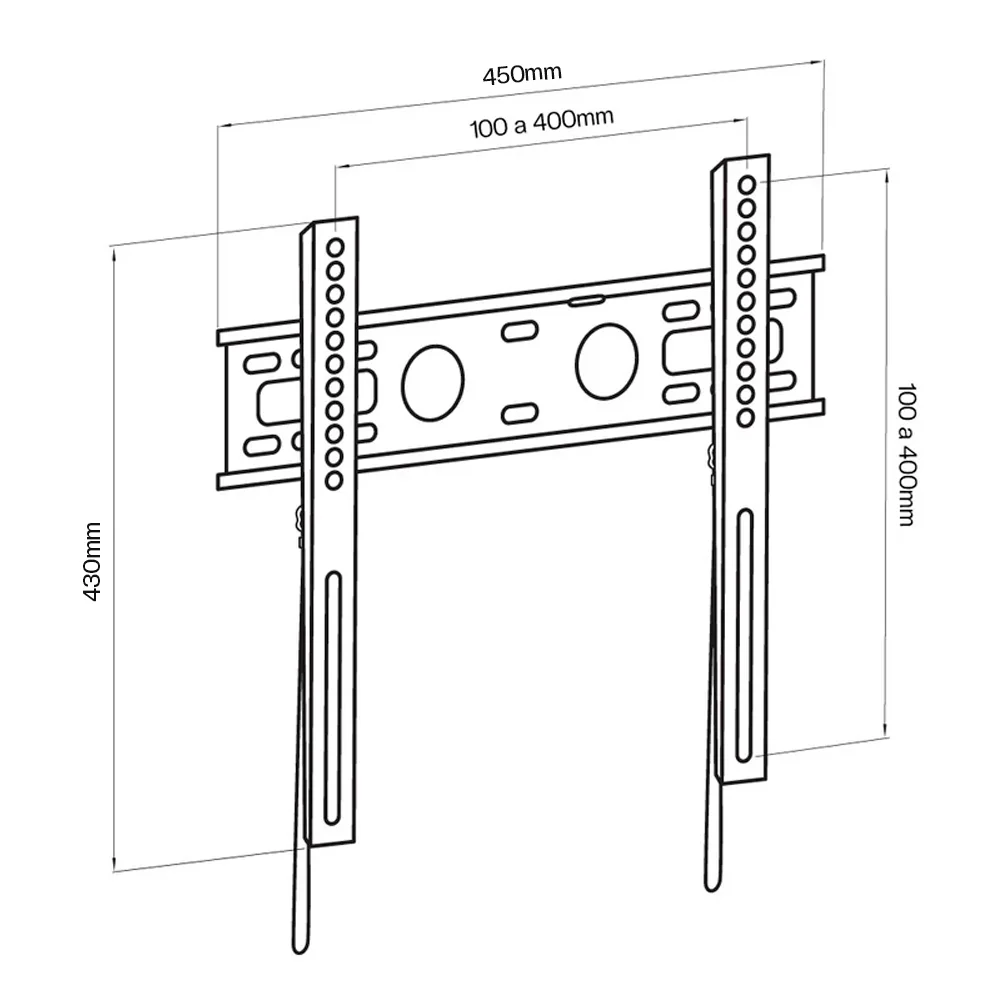 Imagem 5 de 5 do produto Suporte Fixo Aquário Para Tv, 32 A 65, De Parede, Sav-1004
