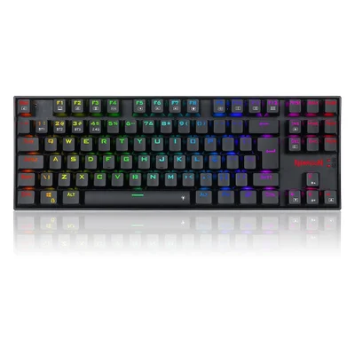 Teclado Mecânico Gamer Redragon Kumara Pro, RGB,  Preto, Wireless, Switch Brown - K552rGB-brs-b