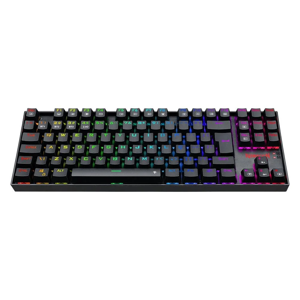 Imagem 2 de 5 do produto Teclado Mecânico Gamer Redragon Kumara Pro, RGB,  Preto, Wireless, Switch Brown - K552rGB-brs-b