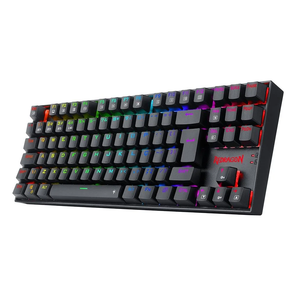 Imagem 5 de 5 do produto Teclado Mecânico Gamer Redragon Kumara Pro, RGB,  Preto, Wireless, Switch Brown - K552rGB-brs-b