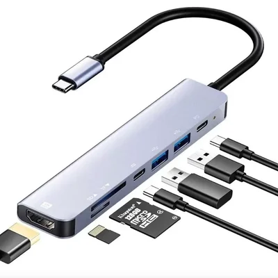 Hub Adaptador Aula Uc-902 USB-c HDMI4k,microsd,sdcard,USB 3.0 Macbook