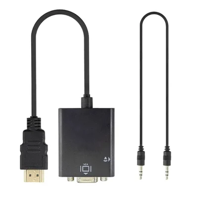 Cabo Adaptador, Conversor HDMI Para Vga Com Cabo Auxiliar De Áudio