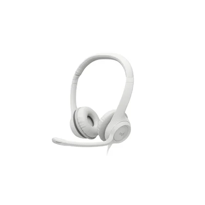 Headset Logitech H390, Com Fio, Bidirecional, Controle De Volume, USB-C, Branco - 981-001285