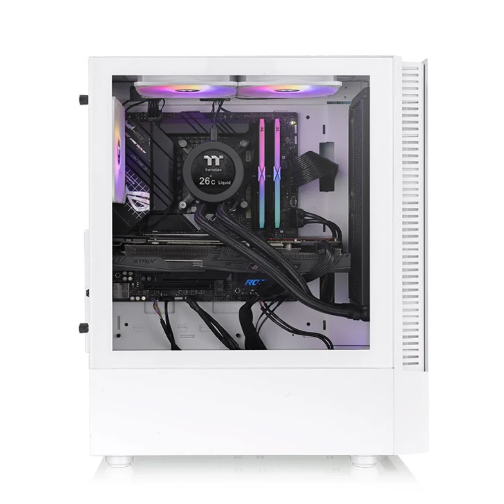 Imagem 5 de 5 do produto Gabinete Thermaltake View 200 TG, Mid Tower, ArGB, Snow - Ca-1x3-00m6wn-00