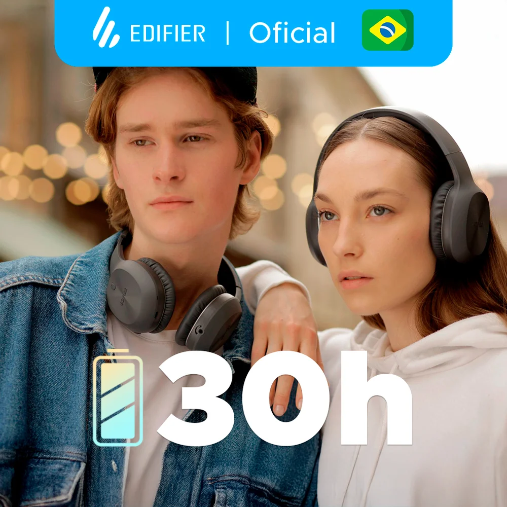 Imagem 5 de 5 do produto Fone De Ouvido Over-ear Sem Fio Edifier W600bt, Bateria 30 Hrs Bluetooth 5.1 USB-c Drivers 40mm, Preto