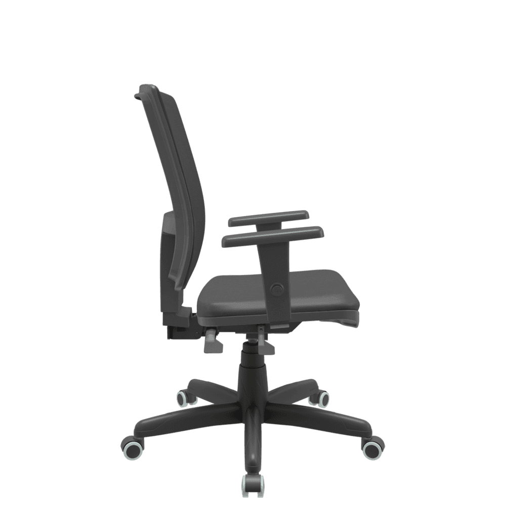 Imagem 2 de 3 do produto Cadeira Office Plaxmetal, Presidente Giratória, Brizza Backsystem, Plaxmetal Nr17, Braços 3d, Tecido T19 - Preta