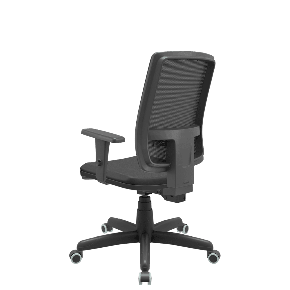 Imagem 3 de 3 do produto Cadeira Office Plaxmetal, Presidente Giratória, Brizza Backsystem, Plaxmetal Nr17, Braços 3d, Tecido T19 - Preta