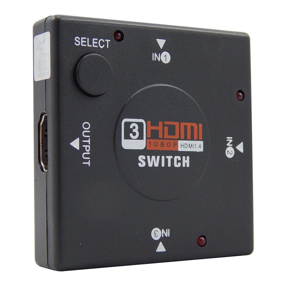 Imagem 2 de 5 do produto Adaptador Master Switch Hdmi 3 Entradas - 3 Aparelhos Em 1 Entrada