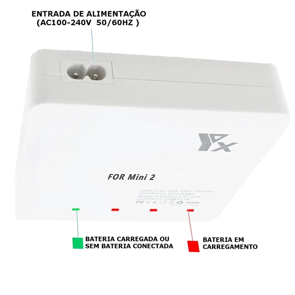 Imagem 2 de 5 do produto Carregador Hub, Sunnylife, 4 Baterias, Drone Dji Mini 2/se