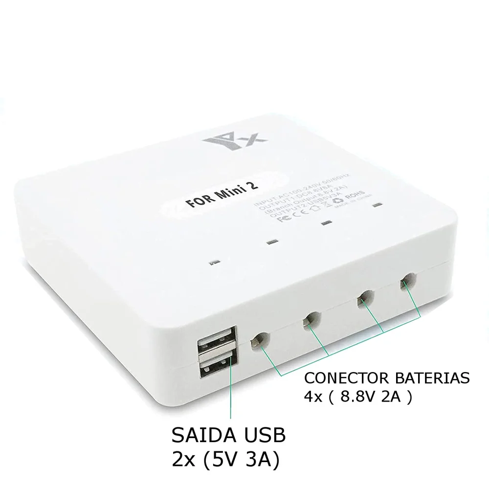 Imagem 4 de 5 do produto Carregador Hub, Sunnylife, 4 Baterias, Drone Dji Mini 2/se