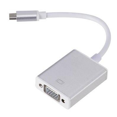 Conversor Adaptador Plug USB Tipo-C Para VGA Fêmea