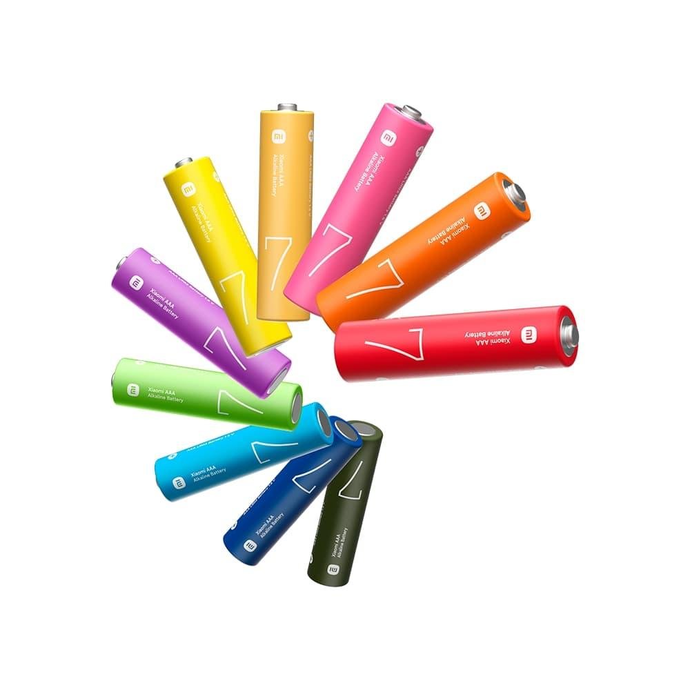 Estojo Com 10 Unidades De Pilha Alcalina Aaa, Xiaomi, Colorido
