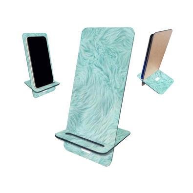 Porta Celular Mdf, Efeito Peludo Azul Claro