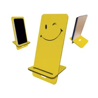 Porta Celular Mdf, Smile Fundo Amarelo Sorriso
