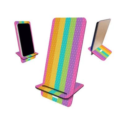Porta Celular Mdf, Bolinhas Faixas Coloridas