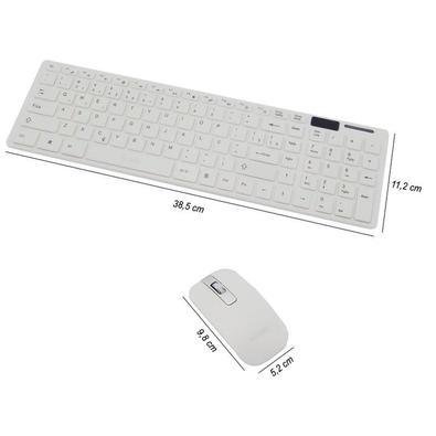 Kit Teclado + Mouse Sem Fio Wireless Usb, Exbom, Bk-s1000, Branco Com Capa Silicone