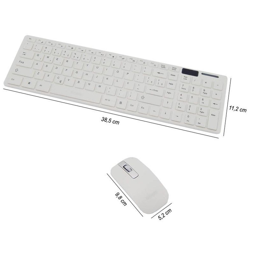 Kit Teclado + Mouse Sem Fio Wireless Usb Exbom Bk-s1000 Com Capa De Silicone