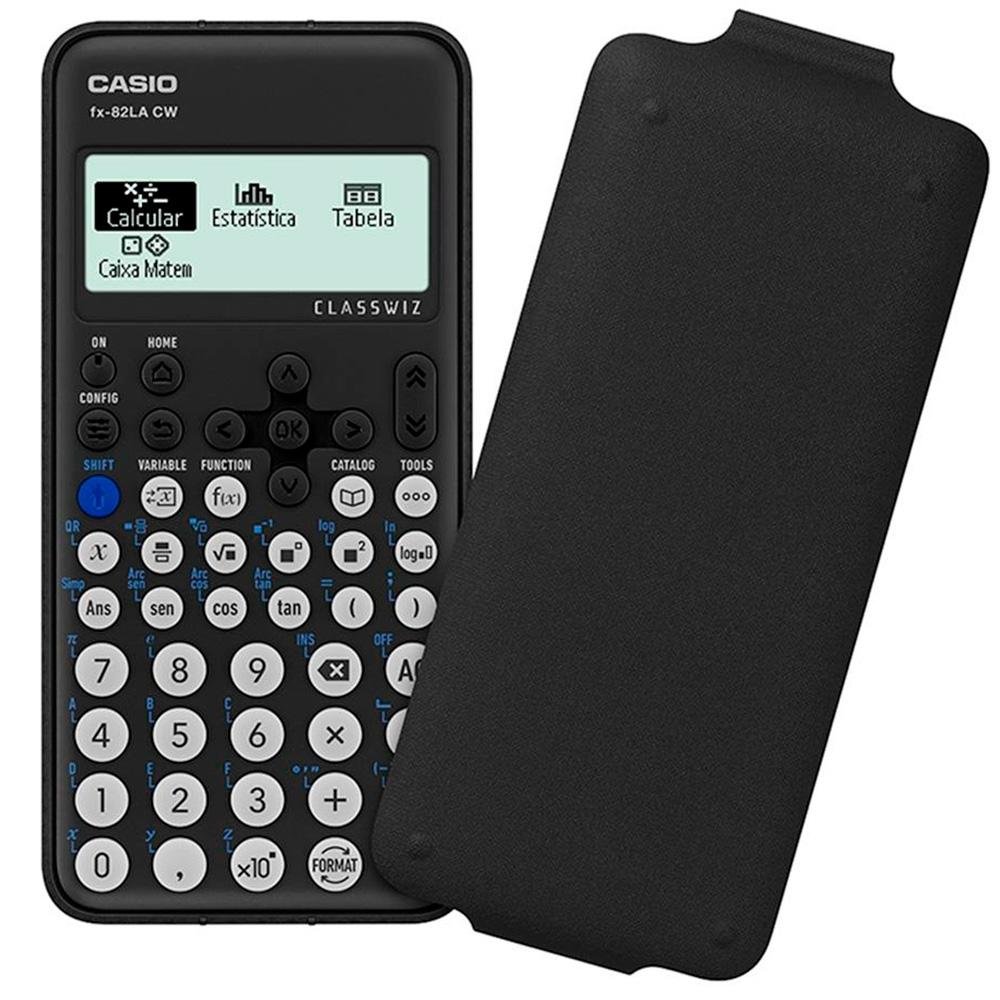 Calculadora Científica Casio, Classwiz, Preta, 300 Funções - Fx-82lacw