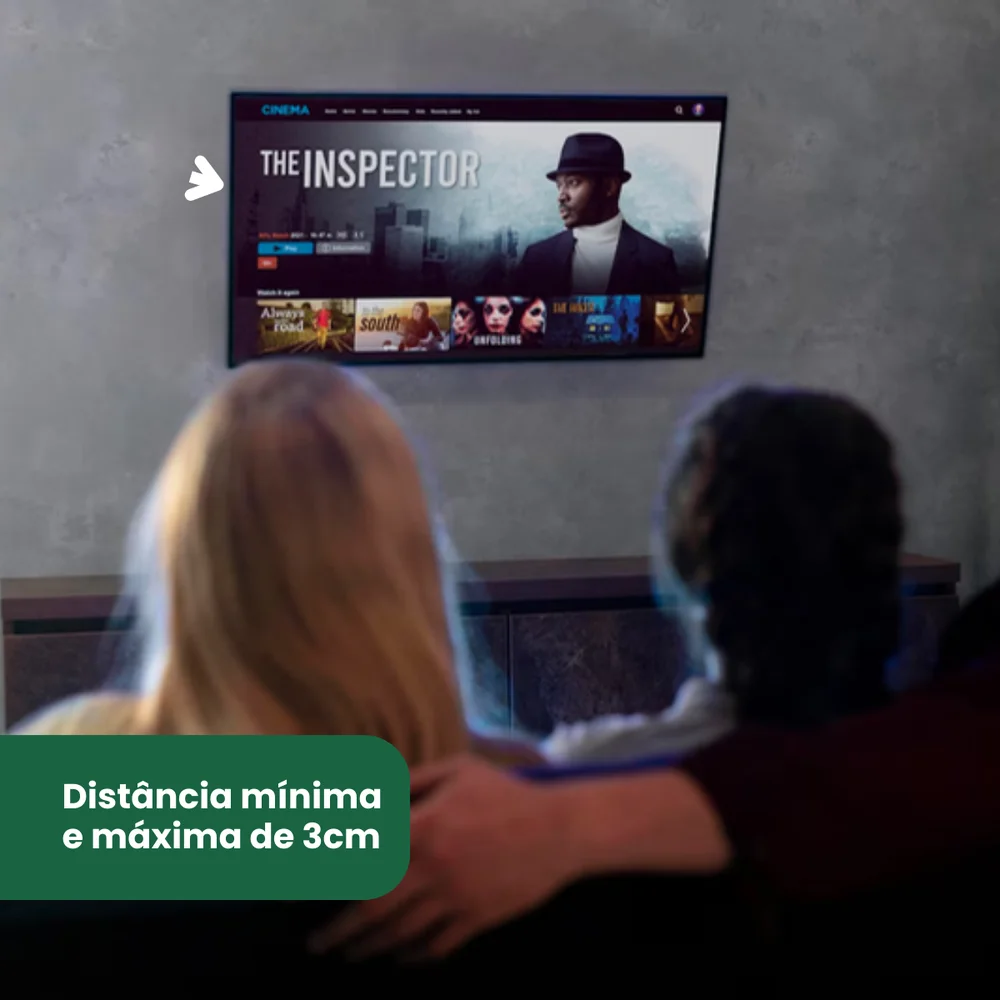 Imagem 2 de 5 do produto Suporte Fixo Universal Brasforma, Em Alumínio, Para Tv – Sbruab700