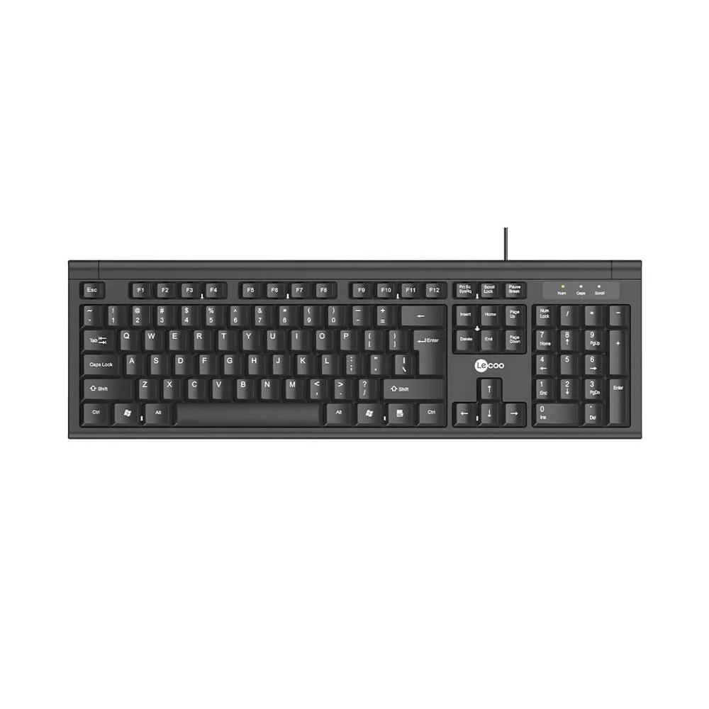 Imagem 3 de 5 do produto Teclado Lecoo, Usb, ABNT2, Preto - Kb10