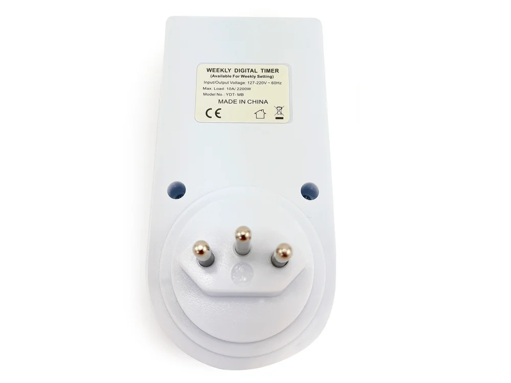 Imagem 4 de 5 do produto Timer Temporizador B-max Digital LCD, 2.200W, 10Ah, Tomada Bivolt, 9 Programas Liga E Desliga