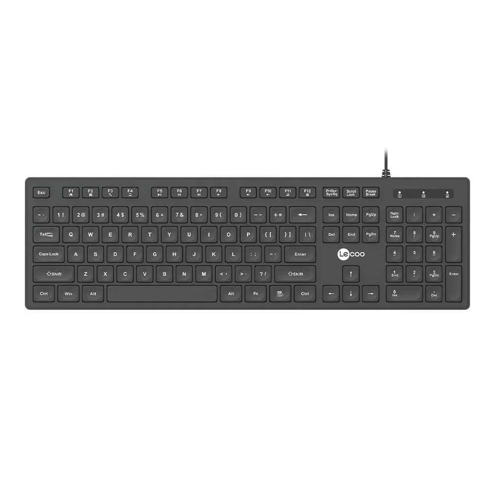 Imagem 4 de 5 do produto Teclado Lecoo Kb102 Usb, Abnt2, Preto