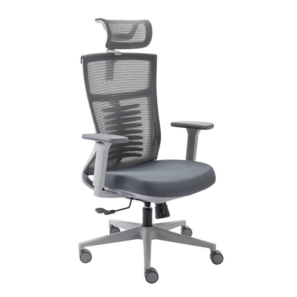 Cadeira De Escritorio Ergonômico, Elements Vertta - Cinza.