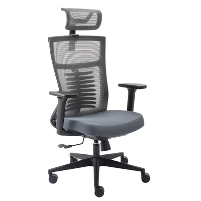 Cadeira De Escritorio Ergonômico, Elements Vertta - Preto/cinza