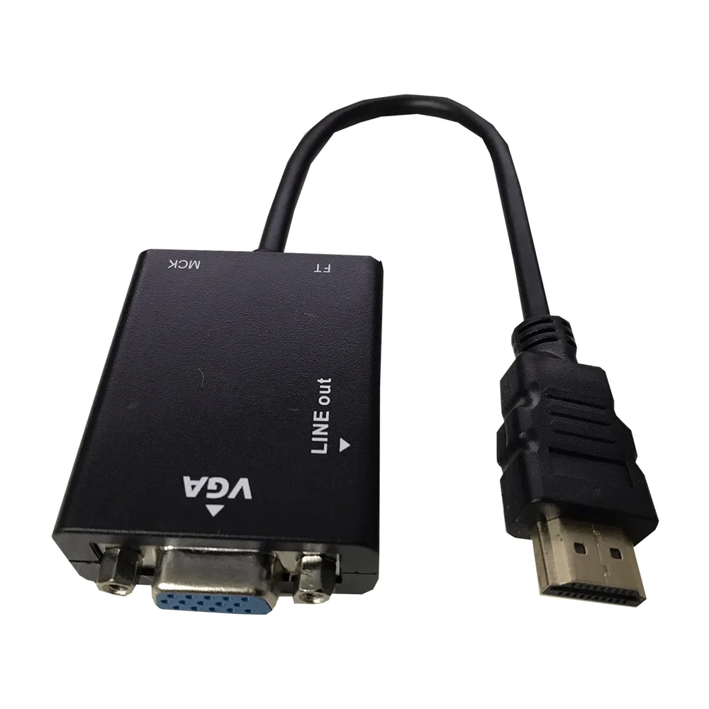 Imagem 5 de 5 do produto Cabo Rohs Conversor HDMI Para VGA, Global Cb0109b Com Som Peining