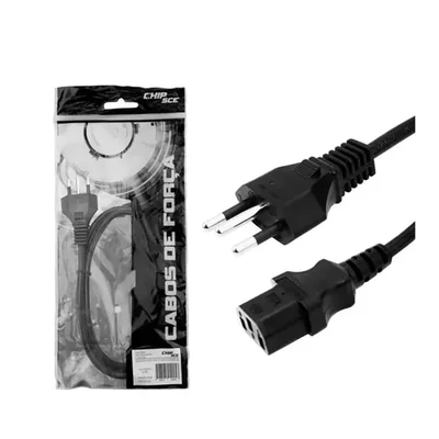 Cabo De Força 1,5 Metros, TriPolegadasar Para Fonte Até 800w, Novo Padrão Brasileiro 0,75mm / 10a