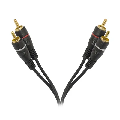 Cabo De Audio Evus C-018 2 Rca + 2 Rca Macho Gold 3m
