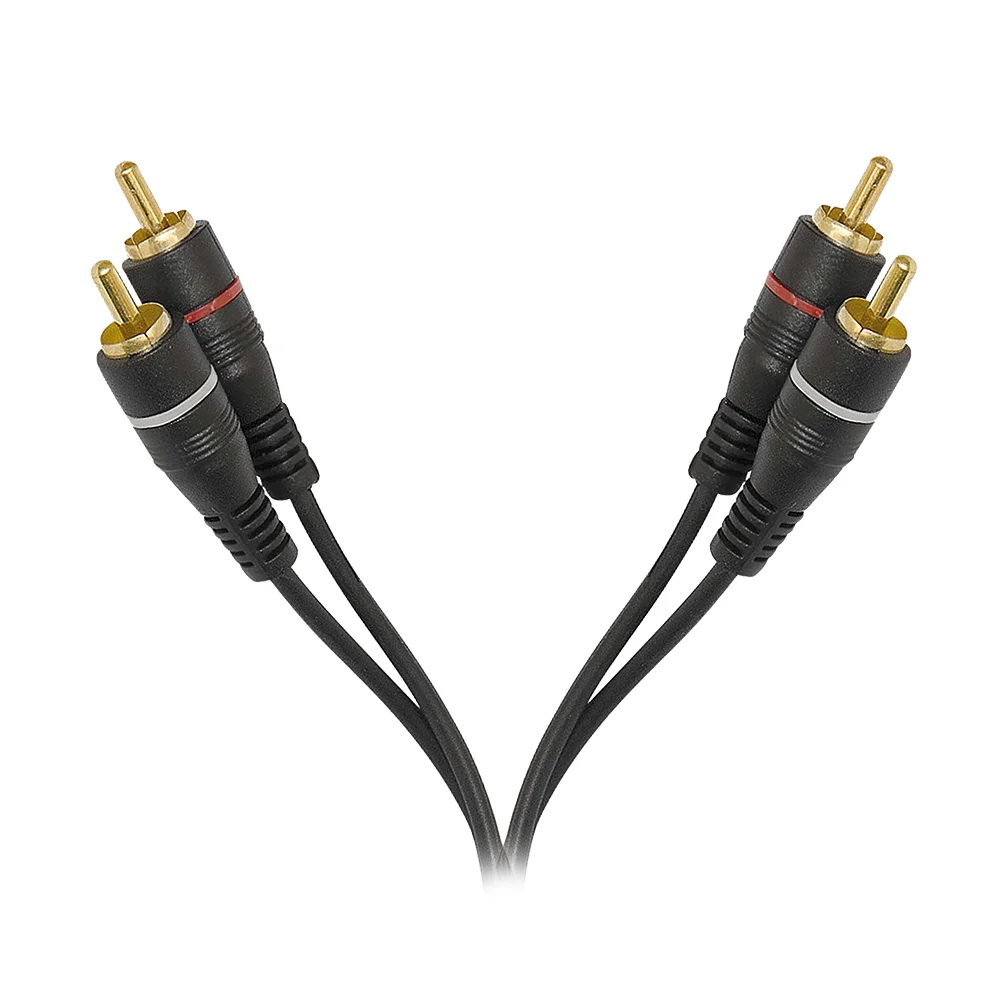 Imagem 2 de 5 do produto Cabo De Audio Evus C-018 2 Rca + 2 Rca Macho Gold 3m