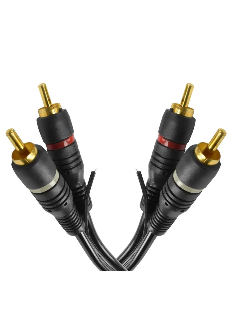 Imagem 5 de 5 do produto Cabo De Audio Evus C-018 2 Rca + 2 Rca Macho Gold 3m