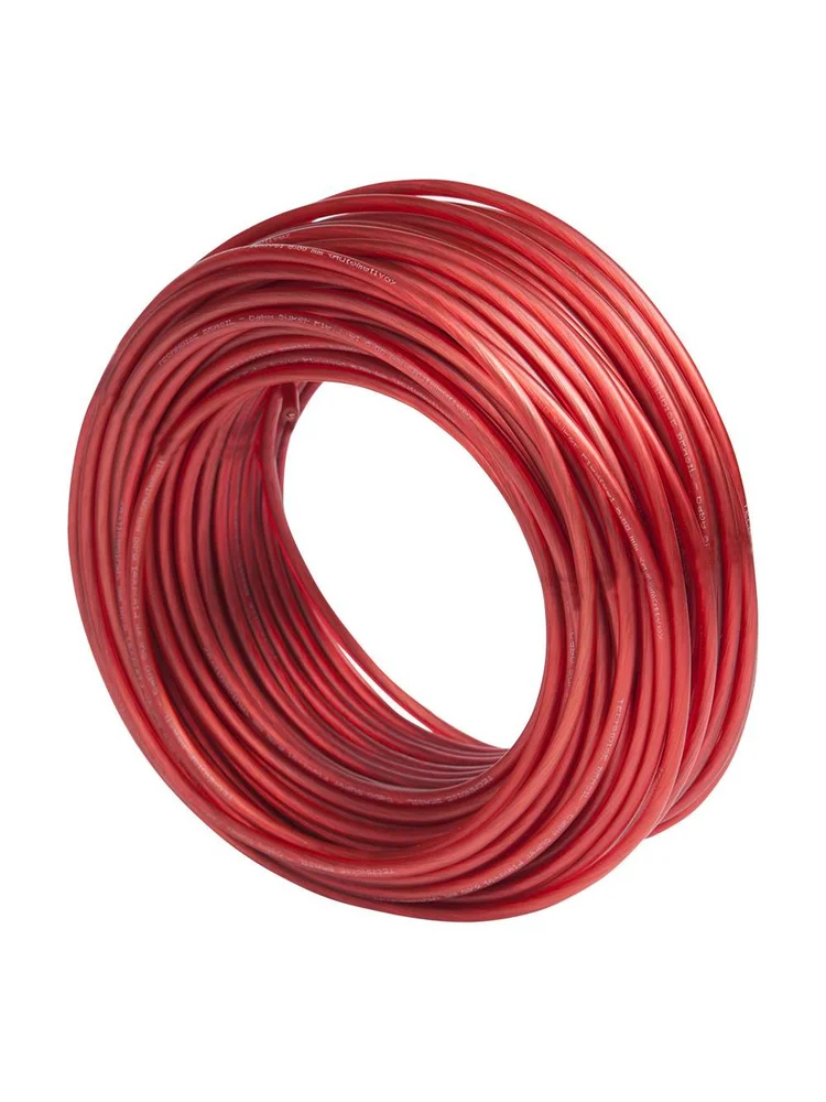 Imagem 2 de 5 do produto Cabo De Potencia Technoise 100% Cobre Vermelho 6 Mm Rolo - 50 Metros