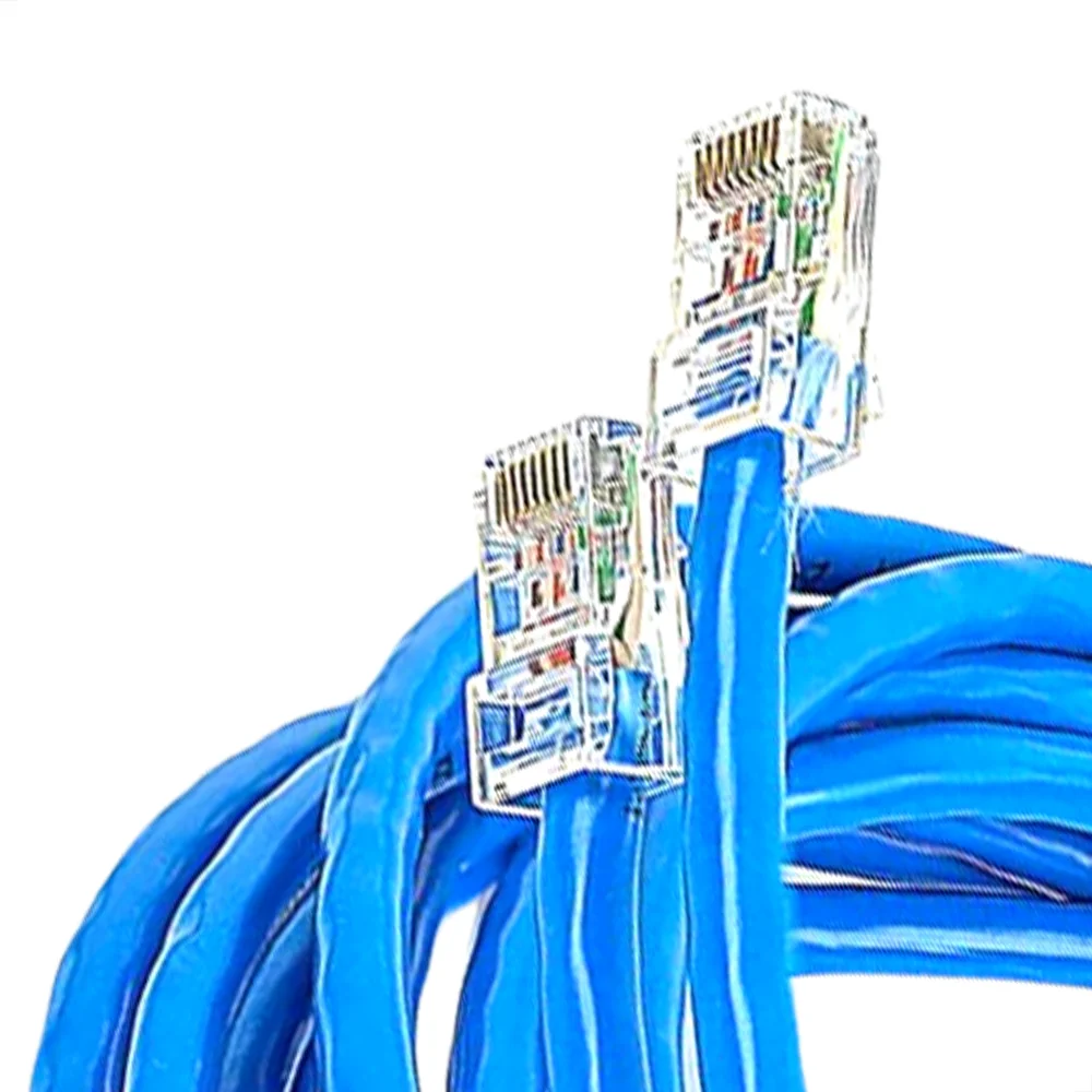 Cabo De Rede Cat5e Montado Azul - 4 Metros Cabo De Rede Cat5e Montado Azul - 4 Metros