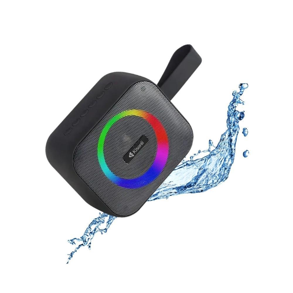 Caixinha De Som Bluetooth, Tws Potente Led RGB, A Prova Dágua